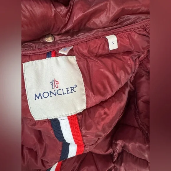 Moncler Deep Red Puffer Jacket - Picture 16 of 17